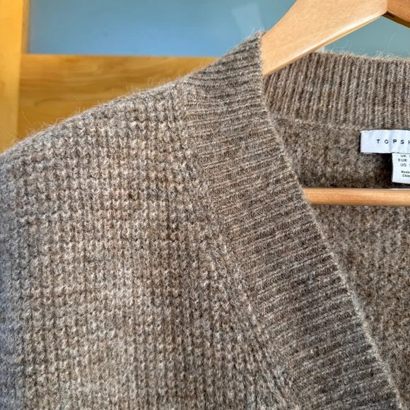 Topshop Taupe Knit Sweater - Picture 4 of 6